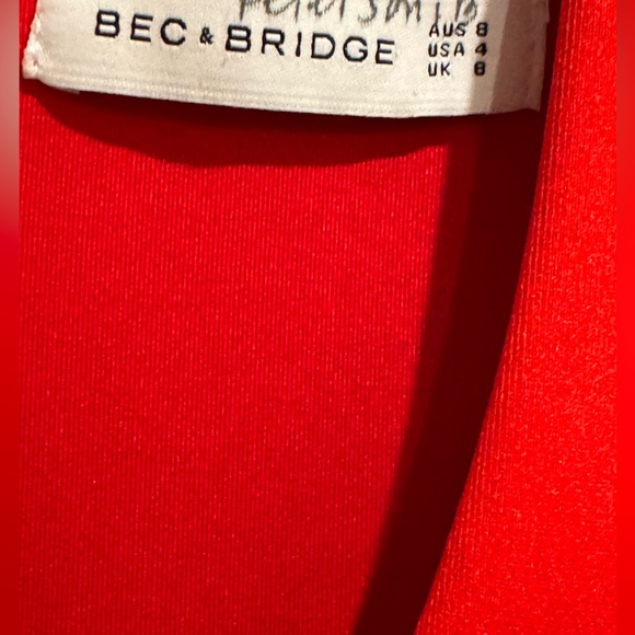 Bec & Bridge Desert of Paradise Red Mini Dress - Picture 6 of 7